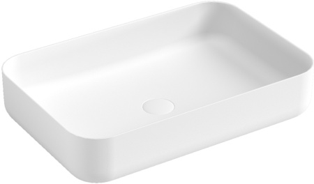 Раковина накладная 60 см ArmadiArt Corian Slim 879-60-MW