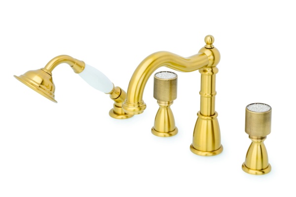 Смеситель на борт ванны Boheme Royal Cristal 391-Royal/CRST