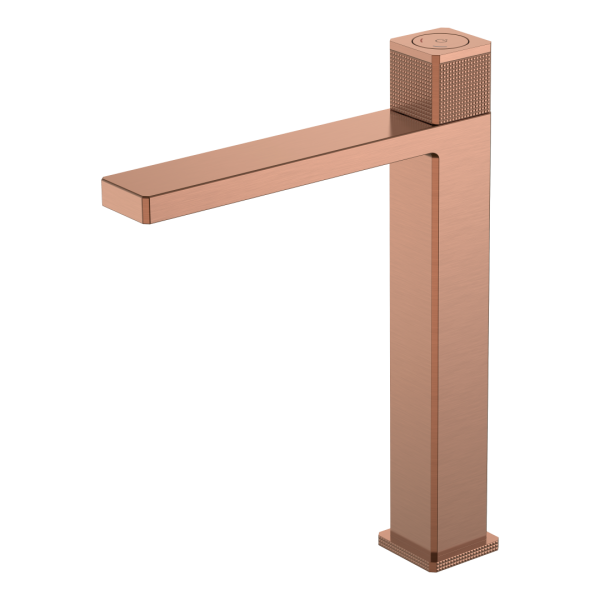 Смеситель автоматический для раковины высокий QUAD Copper Brushed 159-2-CB