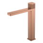 Смеситель автоматический для раковины высокий QUAD Copper Brushed 159/2-CB