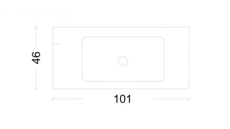 Раковина без отверстия 100 см ArmadiArt Vallessi 838-100-A продается только в комплекте с тумбой