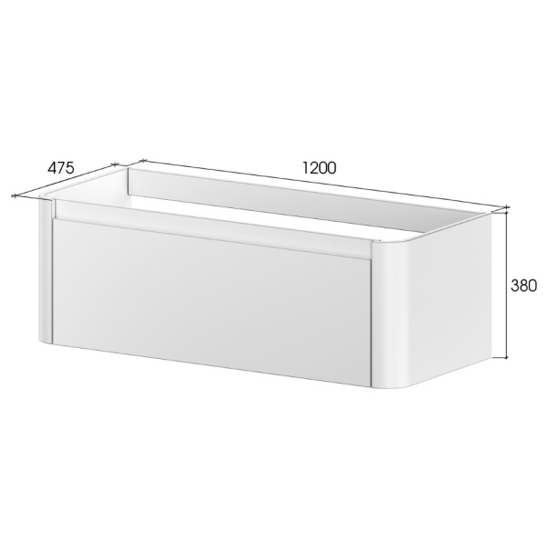 Тумба с раковиной VOI 120CM STONEFINISH STONE GREY (Комплект)