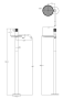 Смеситель STICK напольный для умыв. GUN METAL MARBLE GREY 120-GM-MR-GR