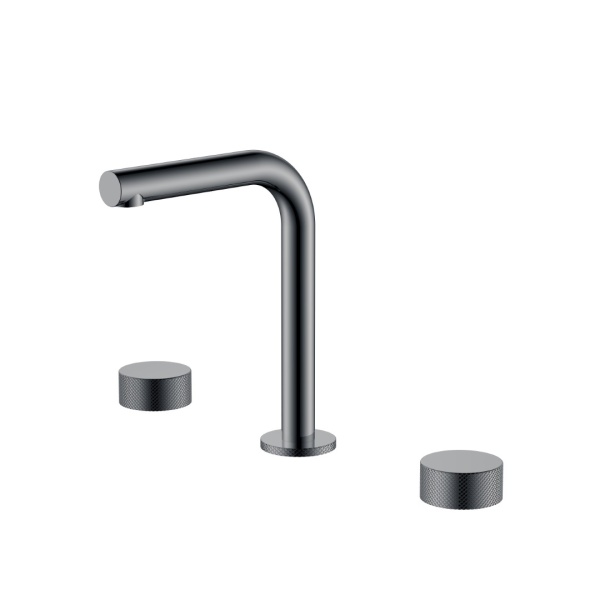 Смеситель на столешницу STICK LINEA на 3 отв. Gun Metal 152-SGM.2