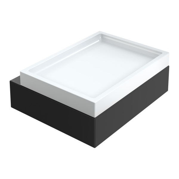 Мыльница настенная Qubic Matt Black 10723-B