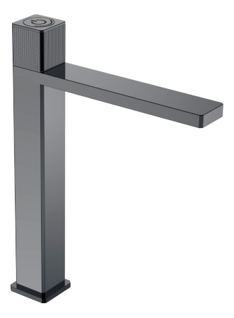 Смеситель автоматический для раковины высокий QUAD SHINE GUN METAL 159/2-SGM