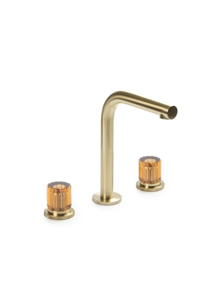 Смеситель из стены AURA на 3 отв. MATT GOLD ELEGANTE AMBER 152-MG-EL-AMBER