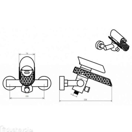 Смеситель для душа Boheme Hypnose 233-CR