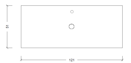 Столешница Fiaba 121, бронзированное зеркало T23-3026-121