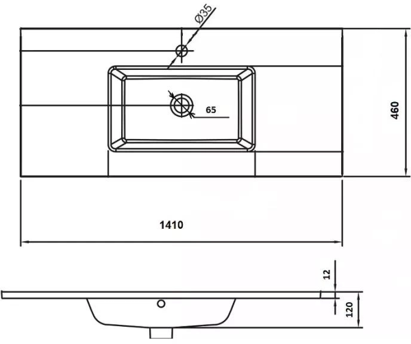 Столешница стеклянная 141 см ArmadiArt Vallessi 852-141-B ice