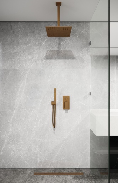 Держатель верхнего душа потолочный Boheme Qubic 629-QUBIC-BR