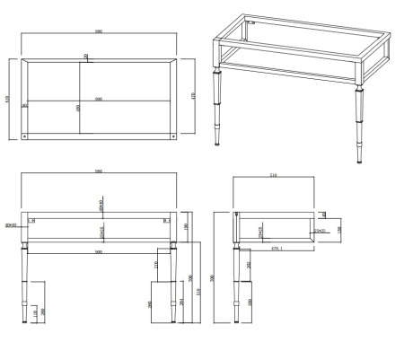 Консоль 100 см ArmadiArt Vogue 890-CR