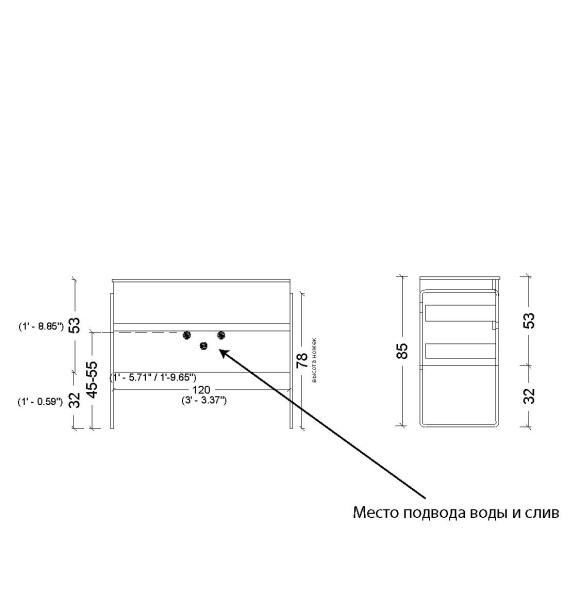Тумба под раковину 120 см ArmadiArt Vallessi 837-120-W