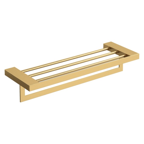 Полка для полотенец Qubic Matt Gold 10737-MG