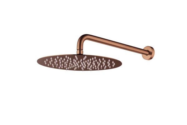 Верхний душ с кронштейном UNO Brushed Bronze 30cm  латунь 422-TOP-BRB