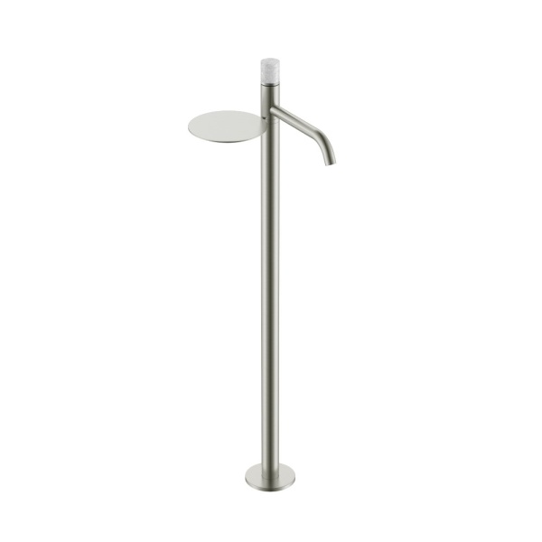 Смеситель STICK напольный для умыв. NICKEL BRUSH MARBLE GREY 120-NB-MR-GR