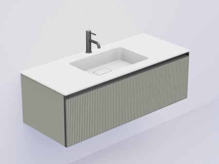 QUATRO 1 120CM тумба рифл LUNA профиль ANTHRACITE + внутр. подсв. 790-M1-120-RIB-L-A-LED