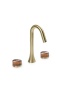Смеситель из стены SWAN на 3 отв. MATT GOLD STELLA AMBER 153-MG-ST-AMBER