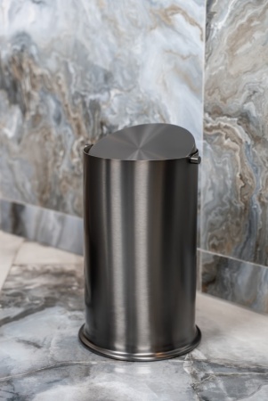 Ведро для мусора с вращающейся крышкой Gun Metal 10916-GM