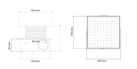 Душевой трап 10х10 см ArmadiArt Smart Design 984-10-CR
