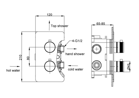 Комплект для душа Boheme Cell 427-B/134-2-B