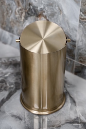 Ведро для мусора с вращающейся крышкой Matt Gold 10916-MG