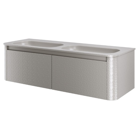 Тумба с раковиной VOI 140CM STONEFINISH STONE GREY (Комплект)