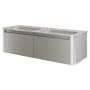 Тумба с раковиной VOI 140CM STONEFINISH STONE GREY (Комплект)