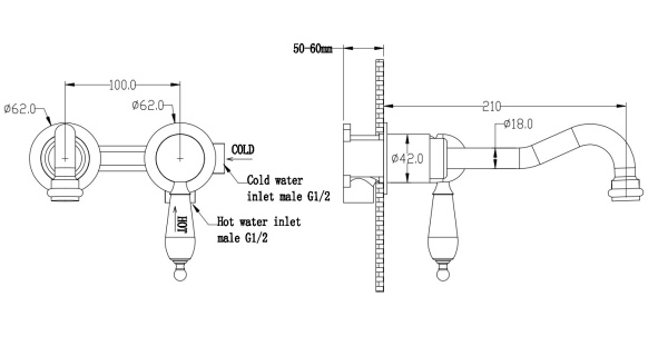 Смеситель для раковины Boheme Tradizionale 267-Royal/CRST