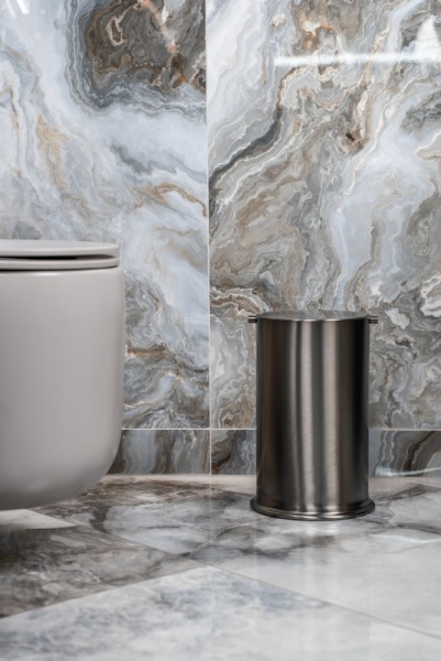 Ведро для мусора с вращающейся крышкой Gun Metal 10916-GM