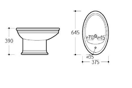 Биде напольное Boheme Puro 960