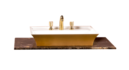 Столешница мрамор 101см Emperador Dark см под LV-6 чашу 857-101-ED LV6