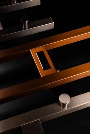 Полотенцесушитель электрический 2-трубы квадратный COPPER BRUSHED 728-CB