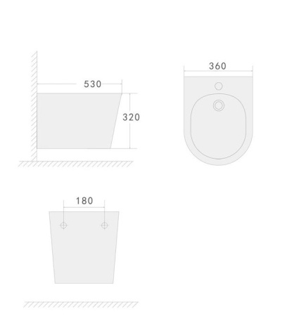 Биде подвесное Boheme Avva 973-B-BIDET