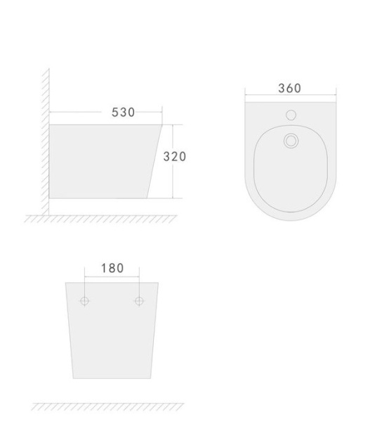 Биде подвесное Boheme Avva 973-W-BIDET