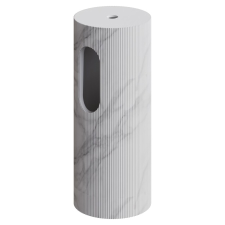 Пьедестал для раковины рифленый Corian 300*720 Calacatta 801-Base-Rib-CLCT