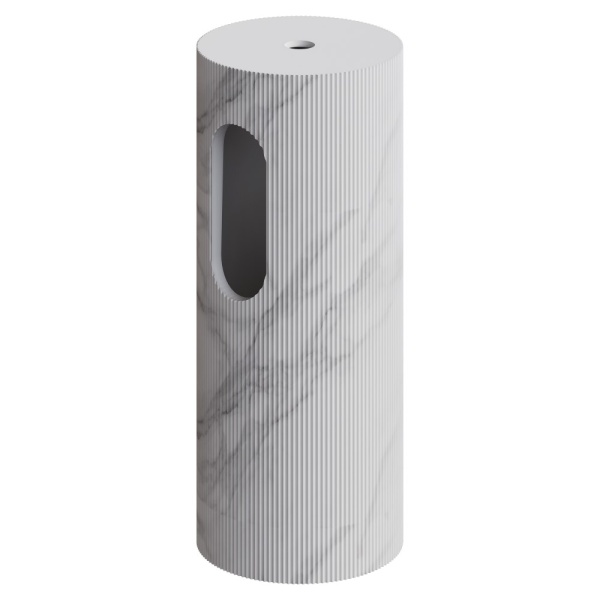 Пьедестал для раковины рифленый Corian 300*720 Calacatta 801-Base-Rib-CLCT