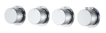 Смеситель встроенный с термостатом STICK DIAMOND MATT WHITE 5-проходной 124-T-5-MW.1