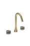 Смеситель из стены SWAN на 3 отв. MATT GOLD STELLA GREEN 153-MG-ST-GREEN