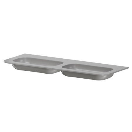 Раковина моноблок VOI 140см (двойной) LUNA 786-140-2-L