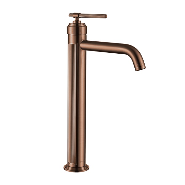 Смеситель для умывальника высокий ETERNA BRUSHED BRONZE 172-BRB
