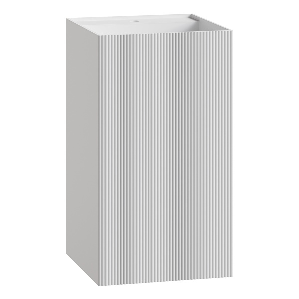 Раковина напольная Cube Corian 480*480*850 Calacatta 802-R-MW