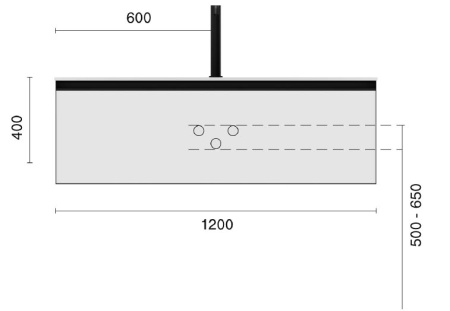 QUATRO 1 120CM тумба DAPHNE профиль MATT GOLD + внутр. подсв. 790-M1-120-D-MG-LED