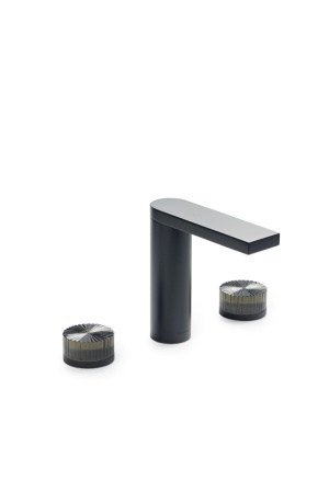 Смеситель из стены STELLA на 3 отв. BLACK STELLA GREEN 151-B-ST-GREEN