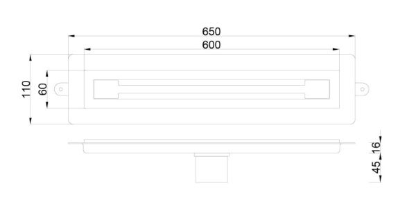 Душевой лоток 60 см ArmadiArt B&T Infinity 981-60-CB
