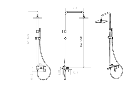 Душевая стойка Boheme Q 148-CRCR