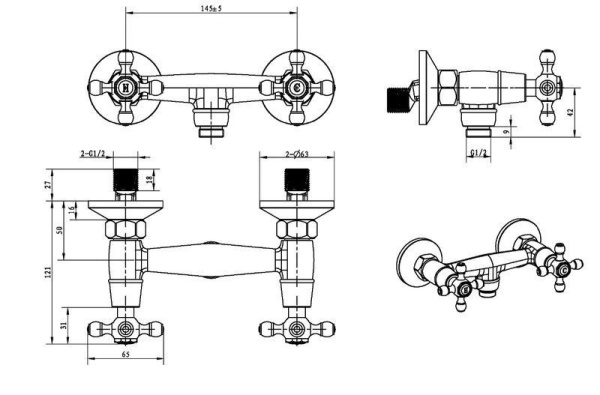 Смеситель для душа Boheme Royal 294-Royal