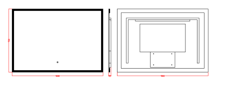 Зеркало с подсветкой и сенсорным управлением 100х70 см ArmadiArt 544-100