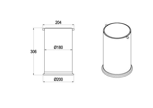 Ведро для мусора с вращающейся крышкой Shine Gun Metal 10916-SGM