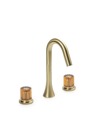 Смеситель из стены SWAN на 3 отв. MATT GOLD ELEGANTE AMBER 153-MG-EL-AMBER